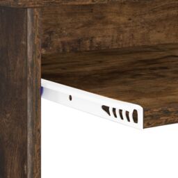 Berkfield Home Desk with Storage Smoked Oak 120.5x44x88.5 cm Engineered Wood in Brown - thumbnail 9