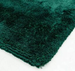 The Rug Shop UK Handmade Plain Shaggy Sparkle Luxurious Anti-Shed Area Rug in Green - Size: 140 cm x 200 cm - thumbnail 2