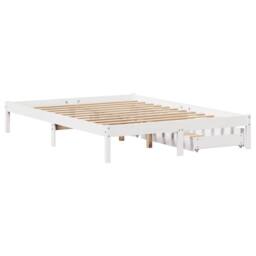Berkfield Home Full Bed Frame without Mattress White 160x200 cm Solid Wood Pine - thumbnail 6
