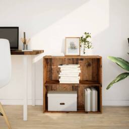 Berkfield Home Bookcase Old Wood 80x30x77 cm Engineered Wood in Brown - Size: 80 x 30 x 77 cm - thumbnail 3