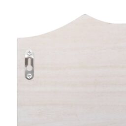 Berkfield Home Wall Mounted Coat Rack White 50x10x23 cm Wood - Size: 50 x 10 x 23 cm - thumbnail 6