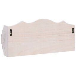 Berkfield Home Wall Mounted Coat Rack White 50x10x23 cm Wood - Size: 50 x 10 x 23 cm - thumbnail 4
