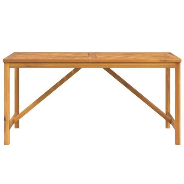 Berkfield Home Beautiful Garden Dining Table 150x90x74 cm Solid Wood Acacia in Brown - Size: 150 x 90 x 74 cm - image 1