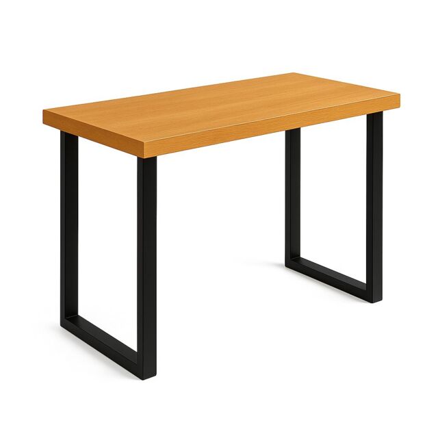 TRL Handmade Furniture Staved Oak Office Desk - Natural in Light Oak - Size: 120 cm x 45 cm - image 1