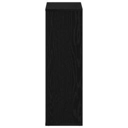 Berkfield Home Bookcase Black Oak 50x25x80 cm Engineered Wood - Size: 50 x 25 x 80 cm - thumbnail 6