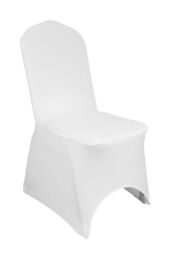 Neel Blue Pack of 10 Dining Chair Slipcover, Premium Spandex Chair Cover in White - thumbnail 6