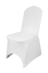 Neel Blue Pack of 10 Dining Chair Slipcover, Premium Spandex Chair Cover in White - thumbnail 1