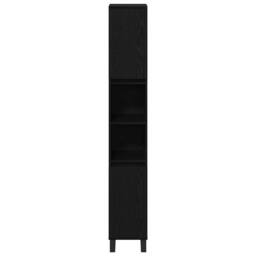 Berkfield Home Modern Bathroom Cabinet Black Oak 30x30x190 cm Engineered Wood - Size: 30 x 30 x 190 cm - thumbnail 7