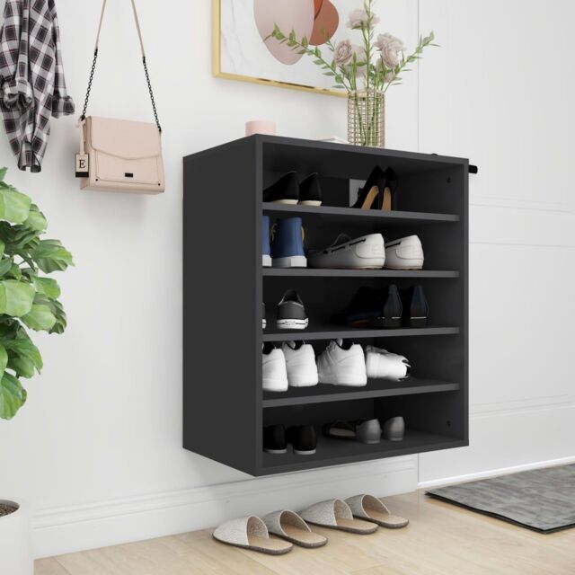 Berkfield Home Shoe Cabinet Black 60x35x70 cm Engineered Wood - Size: 60 x 35 x 70 cm - image 1