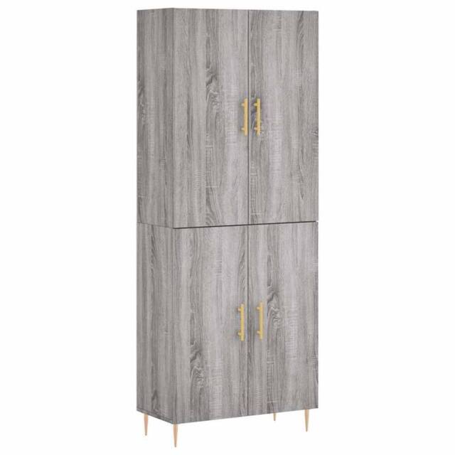 Berkfield Home Highboard Grey Sonoma 69.5x34x180 cm Engineered Wood - image 1