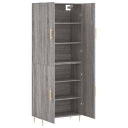 Berkfield Home Highboard Grey Sonoma 69.5x34x180 cm Engineered Wood - thumbnail 4