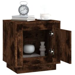 Berkfield Home Bedside Cabinets 2 pcs Smoked Oak 44x35x45 cm Engineered Wood in Brown - Size: 44 x 35 x 45 cm - thumbnail 5