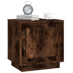 Berkfield Home Bedside Cabinets 2 pcs Smoked Oak 44x35x45 cm Engineered Wood in Brown - Size: 44 x 35 x 45 cm - thumbnail 4