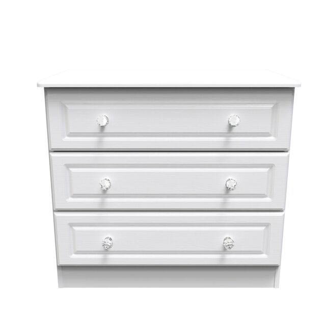 Ready Assembled 2 U Stratford 3 Drawer Chest (Ready Assembled) in White - image 1