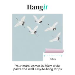 Superfresco Easy Cranes in Flight Pale Blue Print To Order 3m x 2.8m Mural - thumbnail 3