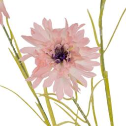 Lemon Pavilion Furniture and Decor Cornflower Stem Artificial Flower - Plastic - L20 x W20 x H77 cm Pink in Light Pink - thumbnail 3