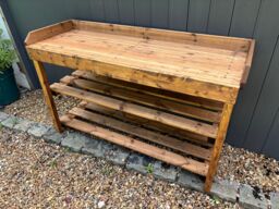 Charles Taylor Trading Deluxe Davenport Utlity/BBQ Table Extra Large in Brown - thumbnail 3