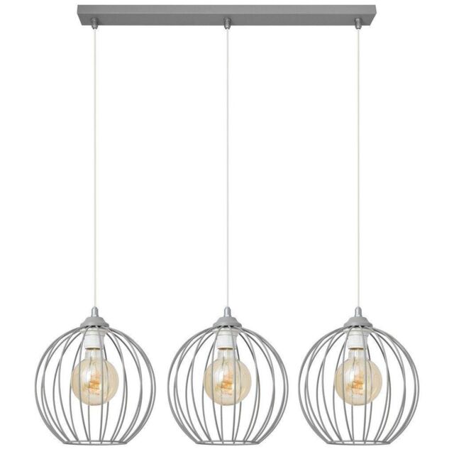 Netlighting Mercure Straight Bar Pendant Ceiling Light Grey 70cm - image 1