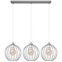 Netlighting Mercure Straight Bar Pendant Ceiling Light Grey 70cm - thumbnail 1