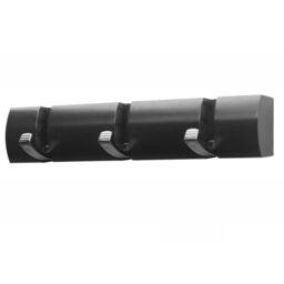 House of Home 3 Wall Mounted Black Coat Hooks Hanging Clothes Rack for Doors Halls Bedrooms - thumbnail 6