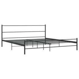 Berkfield Home Bed Frame Black Metal 180x200 cm Super King - thumbnail 1