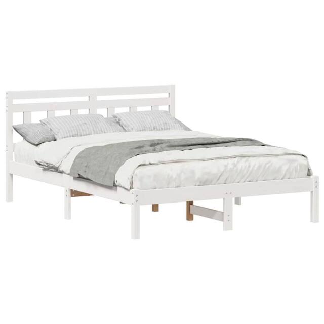 Berkfield Home Traditional with Headboard White 120 x 190 cm Pine wood - image 1