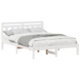 Berkfield Home Traditional with Headboard White 120 x 190 cm Pine wood - thumbnail 1