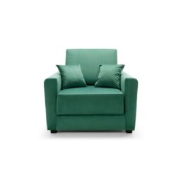 Abakus Direct Olly Velvet Single Sofa Bed in Forest Green in Dark Grey - thumbnail 2