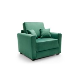 Abakus Direct Olly Velvet Single Sofa Bed in Forest Green in Dark Grey - thumbnail 3