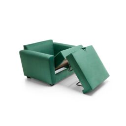 Abakus Direct Olly Velvet Single Sofa Bed in Forest Green in Dark Grey - thumbnail 5