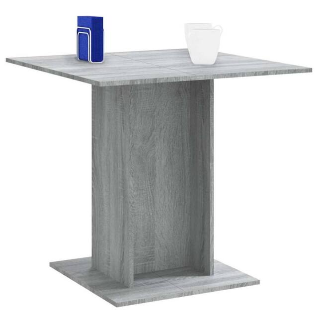 Berkfield Home Durable Dining Table Grey Sonoma 80x80x75 cm Engineered Wood - Size: 80 x 80 x 75 cm - image 1