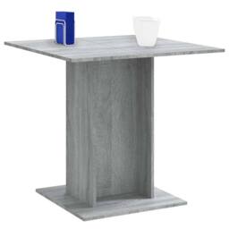 Berkfield Home Durable Dining Table Grey Sonoma 80x80x75 cm Engineered Wood - Size: 80 x 80 x 75 cm - thumbnail 1