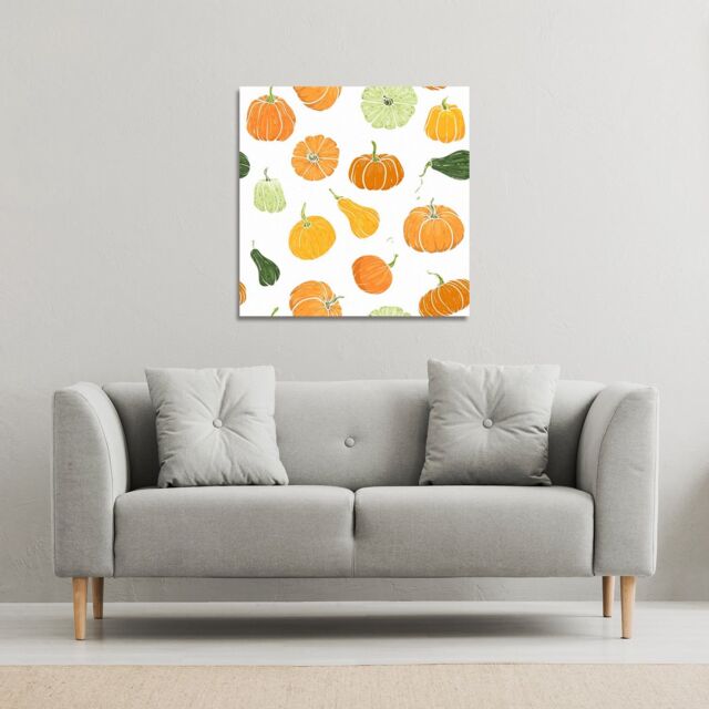 Benjamin Tate Design Pumpkin illustrations (Canvas Print) / 127 x 127 x 4cm in Natural - Size: 127 x 127 x 4 cm - image 1