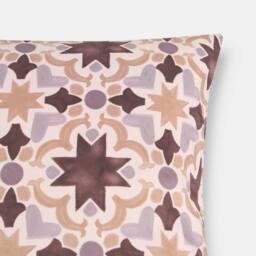 OHS 2 x Tiles Print Garden Cushion Covers Outdoor Water Resistant in Natural - Size: 45 cm x 45 cm - thumbnail 5