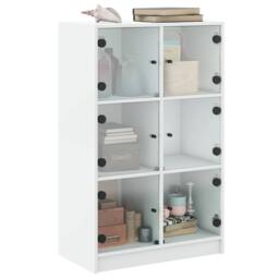 Berkfield Home Highboard with Doors White 68x37x109 cm Engineered Wood - Size: 68 x 37 x 109 cm - thumbnail 5