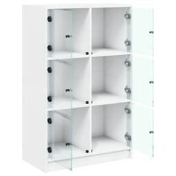 Berkfield Home Highboard with Doors White 68x37x109 cm Engineered Wood - Size: 68 x 37 x 109 cm - thumbnail 6