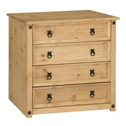 Kelvenix 4 Drawer Chest of Drawers, Sturdy Bedroom Storage Dresser in Brown - thumbnail 4