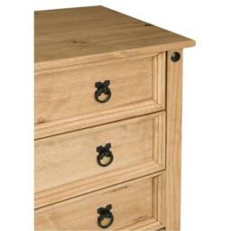 Kelvenix 4 Drawer Chest of Drawers, Sturdy Bedroom Storage Dresser in Brown - thumbnail 3