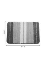 Living and Home Gradient Grey Stripes Non-Slip Absorbent Floor Mat for Bathroom Doorways, 60cm L x 40cm W - Size: 40 cm x 60 cm - thumbnail 6