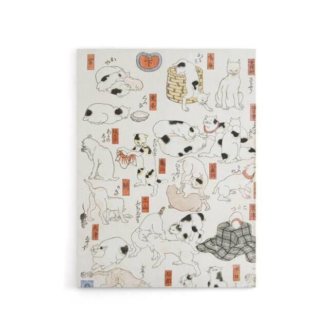 "Artery8 Cats Vintage Japanese Ukiyo E Kuniyoshi Canvas Wall Art in White - Size: W18"" x H24""" - image 1