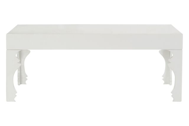 Orsina High Gloss Coffee Table, Wood Coffee Table, Rectangular Coffee Table, Stylish Coffee Table in White - image 1