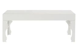 Orsina High Gloss Coffee Table, Wood Coffee Table, Rectangular Coffee Table, Stylish Coffee Table in White - thumbnail 1