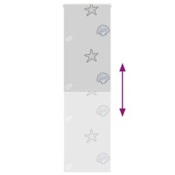 Berkfield Home Shower Roller Blind 70x240 cm Fabric Width 66 cm in Grey - thumbnail 5