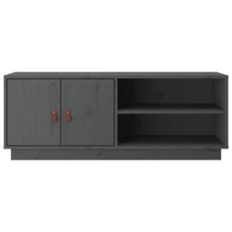 Berkfield Home TV Cabinet Grey 105x34x40 cm Solid Wood Pine - Size: 105 x 34 x 40 cm - thumbnail 6
