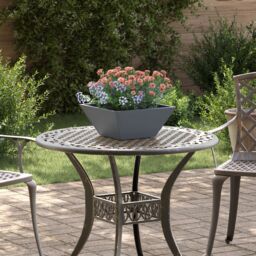 Berkfield Home Garden Bowl Planter Anthracite 35x35x15 cm Steel - Size: 35 x 35 x 15 cm
