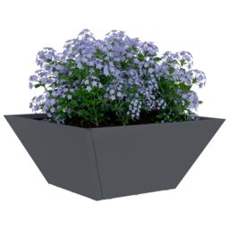 Berkfield Home Garden Bowl Planter Anthracite 35x35x15 cm Steel - Size: 35 x 35 x 15 cm - thumbnail 3