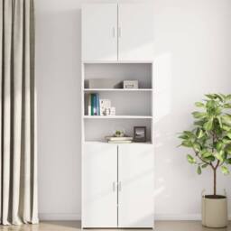 Berkfield Home Wall Cabinet White 80x42.5x64 cm Engineered Wood - thumbnail 3