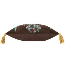 Wylder Tropics Aritra Embroidered Velvet Cushion - Size: 30 cm x 50 cm - thumbnail 4