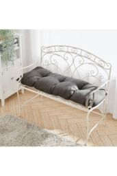 Living and Home 120cm Lx 40cm W Dark Grey Outdoor Tufted Bench Cushion Sofa Seat Pad - Size: 120 cm Lx 40 cm W - thumbnail 2