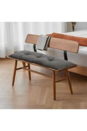 Living and Home 120cm Lx 40cm W Dark Grey Outdoor Tufted Bench Cushion Sofa Seat Pad - Size: 120 cm Lx 40 cm W - thumbnail 4